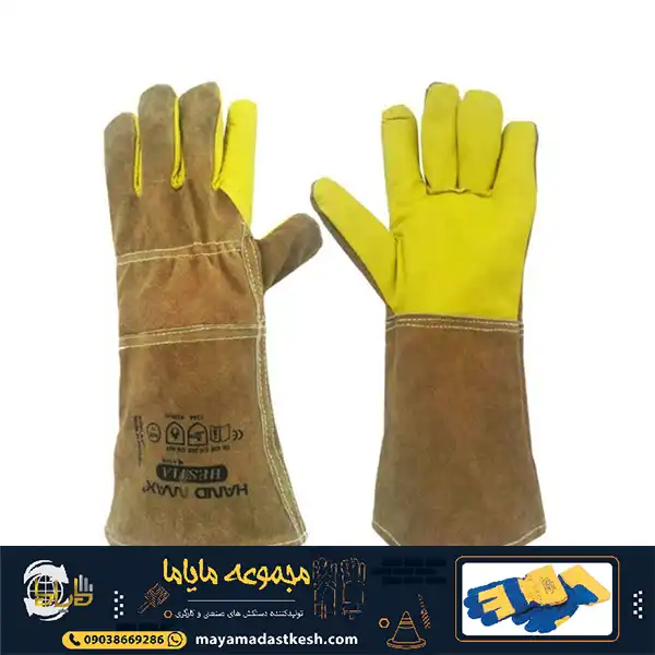 خرید و قیمت دستکش جوشکاری نسوز بلند   
