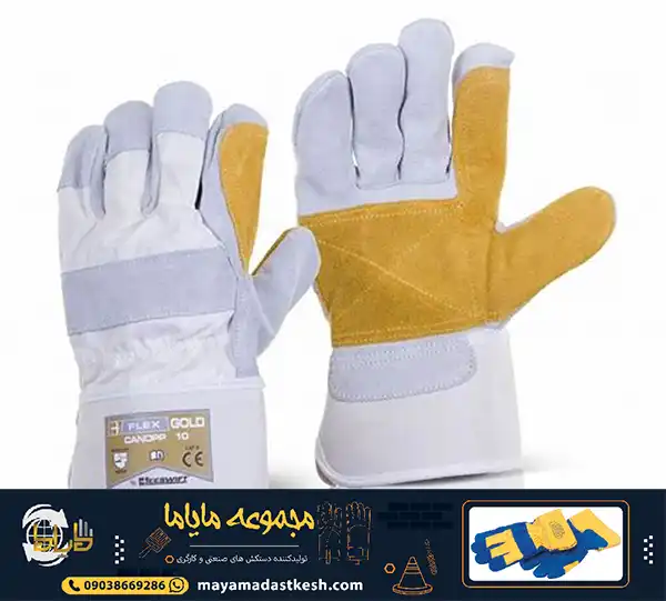 بررسی و خرید دستکش جوشکاری کف دوبل