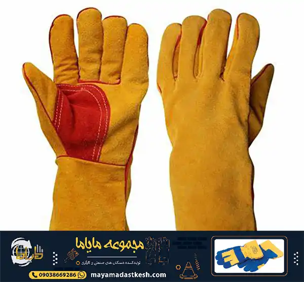 خرید و قیمت دستکش جوشکاری نسوز بلند  